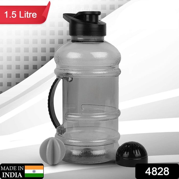 Stay Hydrated with the Sports Gym 1.5-Liter Gallon Water Bottle with Mixer and Strainer 