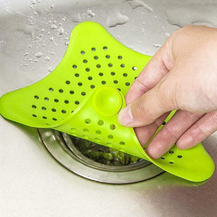 Silicone Star Shaped Sink Filter Bathroom Hair Catcher Drain Strainers for Basin